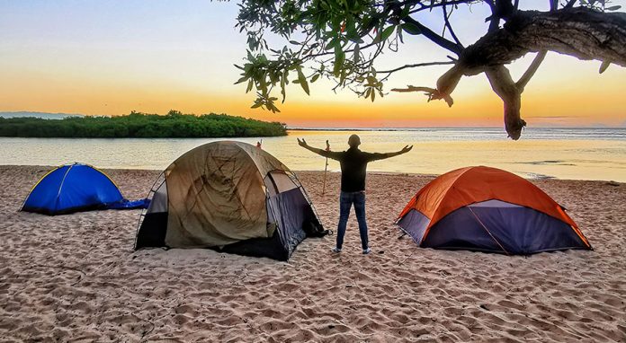 Camping en la playa